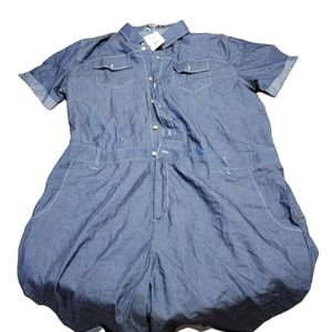 Men's blue jumpsuit shorts xxl